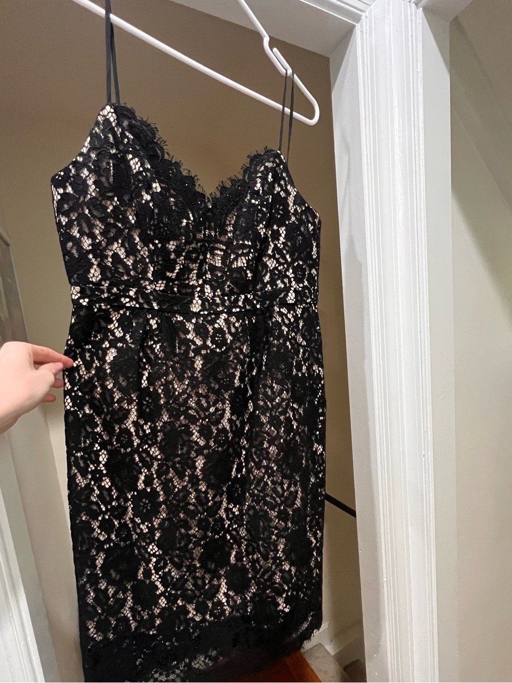 J Crew full lined lace dress. Size 4